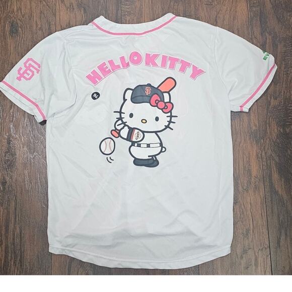 Hello Kitty Jersey Size Medium White Pink - Picture 2 of 3